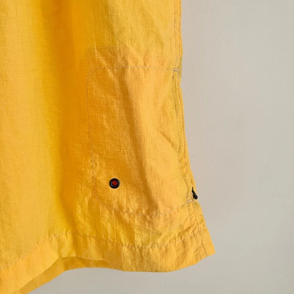 Vintage Nike Swim Trunks Men's Large Yellow Y2K Sportswear Beach Summer Ripstop